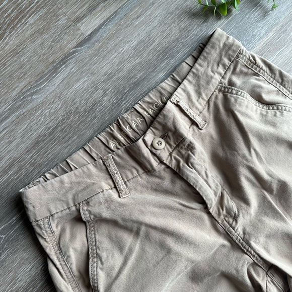 American Eagle AE Dreamy Drape Mid Rise Baggy Trouser Tan - Picture 4 of 7